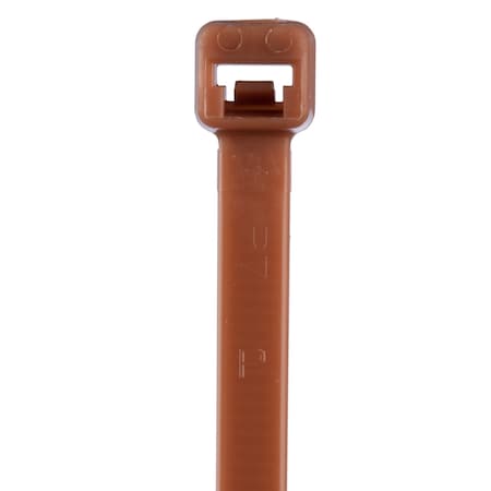 Panduit Cable Tie, 14-1/2 in L, 4 in Max Bundle Dia., Brown, Nylon 6/6, 50 lb Strength, 1000 PK PLT4S-M1